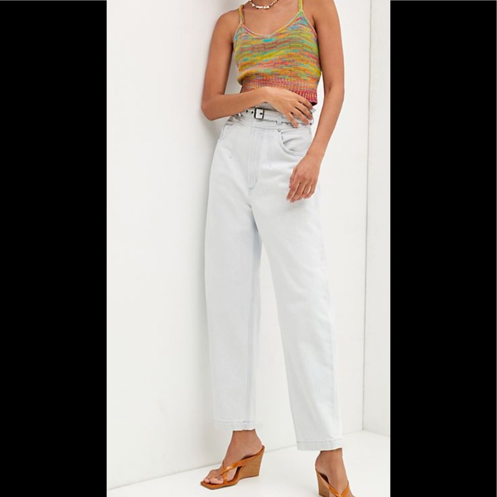 Agolde Riya Tappered Paper Bag High Waist Baggy Jeans New With Tags Size 28